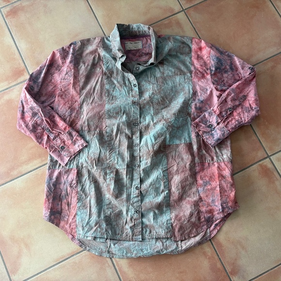 NWOT $148 We The Free Washed At Sea Oversized Shirt Size S - Picture 3 of 8